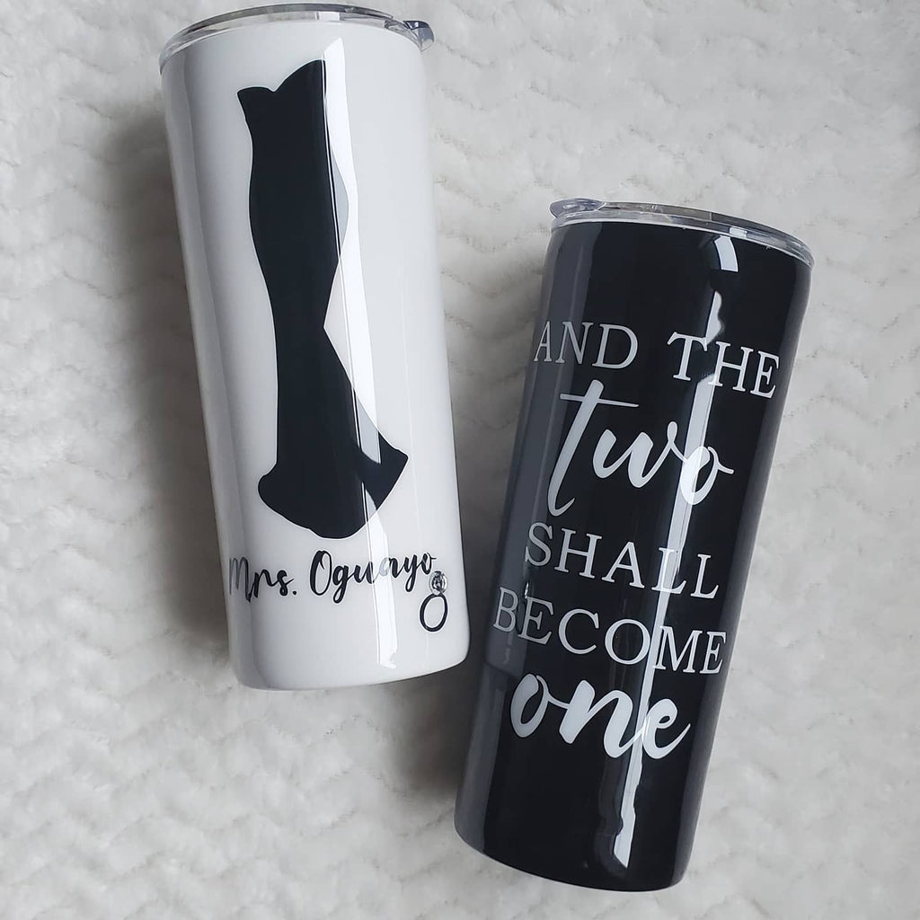 Bride and Groom Tumbler Set